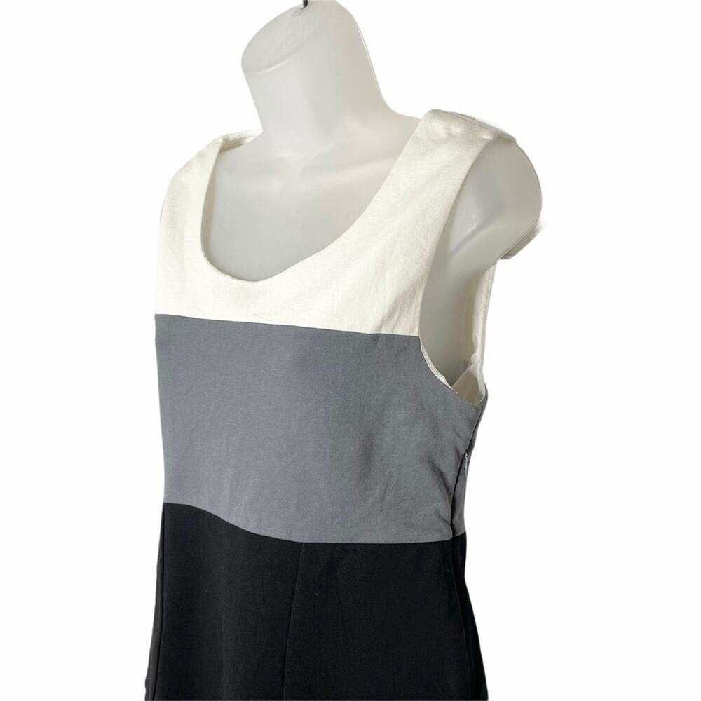 Theory Back, Gray & White Color Block Sleeveless … - image 4